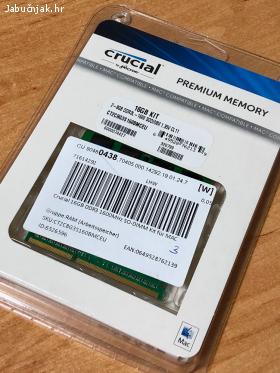 Crucial 16GB DDR3 1600MHz SO-DIMM Kit za MAC