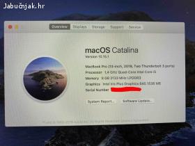 Apple MacBook Pro 13.3" 2019, Core i5-8257U, 8GB RAM, 128GB